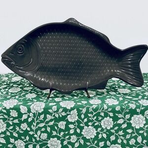 Revol France 20 inch ceramic fish platter, charcoal gray